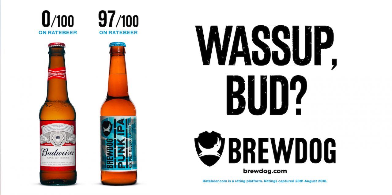 A great example of BrewDog's outspoken brand tone of voice